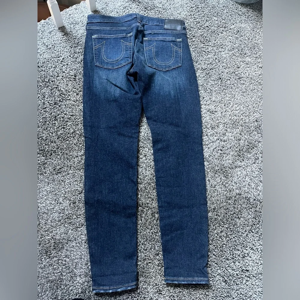 True Religion Halle Mid-Rise Super Skinny Denim Jeans Blue Women’s Size 30 - Picture 3 of 5